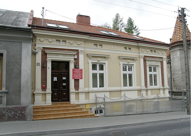 Grafika przedstawia siedzibę Powiatowego Inspektoratu Weterynarii w Łańcucie